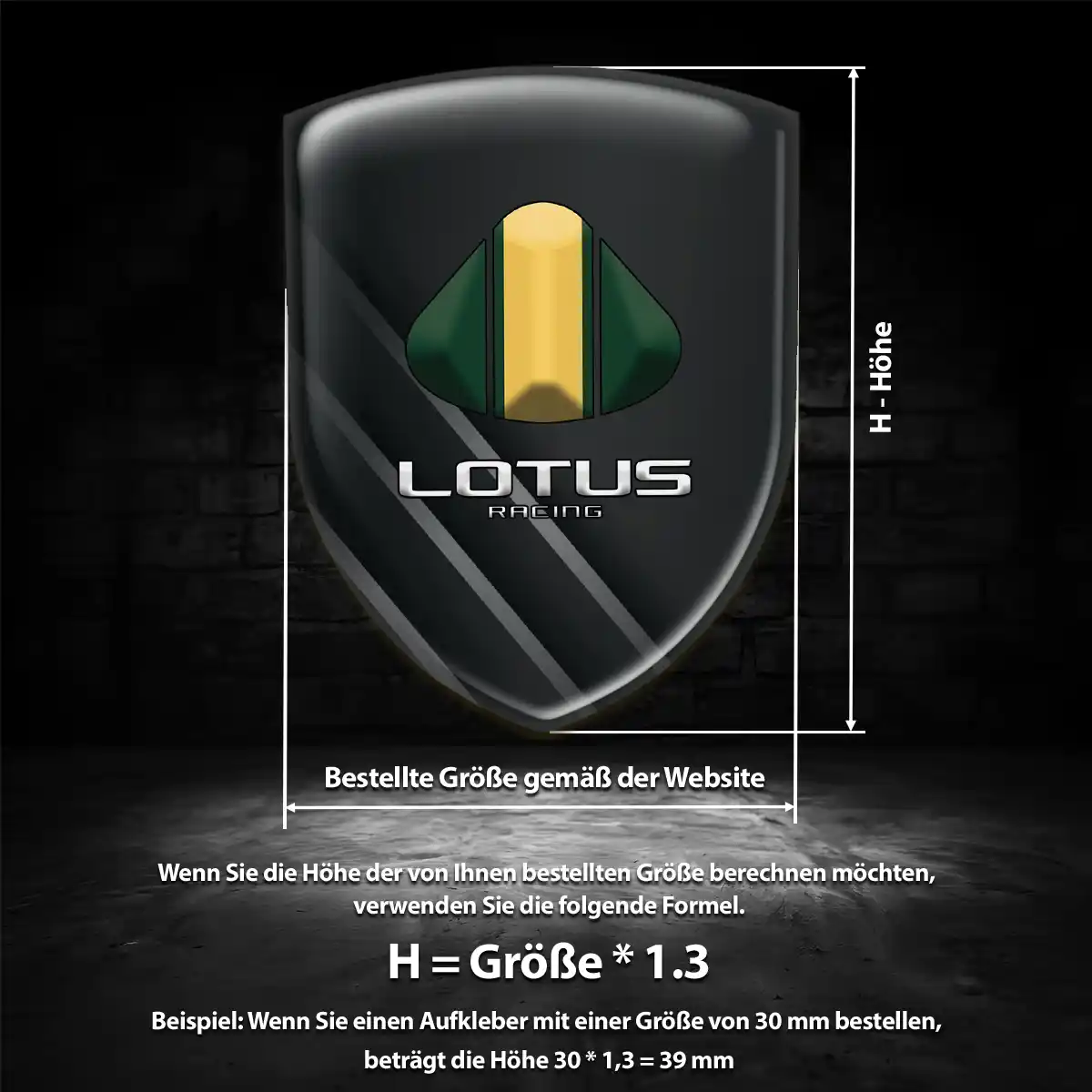 Lotus Silikon Aufkleber Auto Markenedition