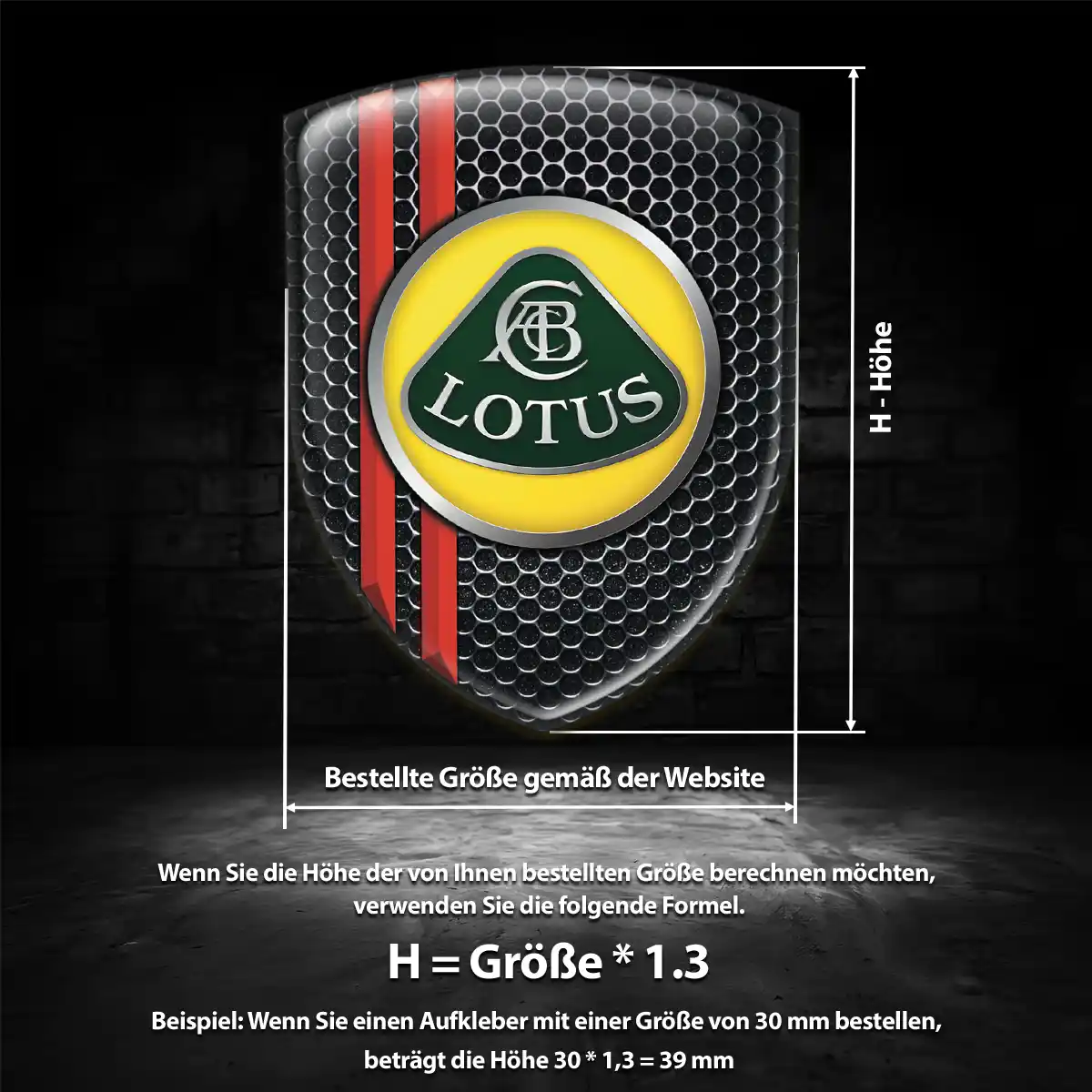 Lotus Silikon Aufkleber Auto Premiumqualität