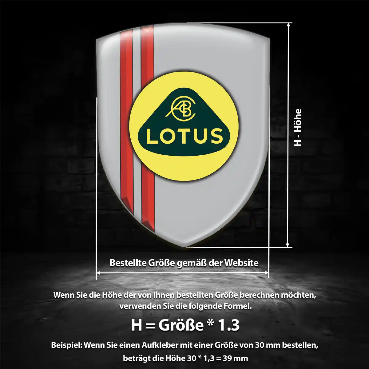 Lotus Silikon Aufkleber Edles Design