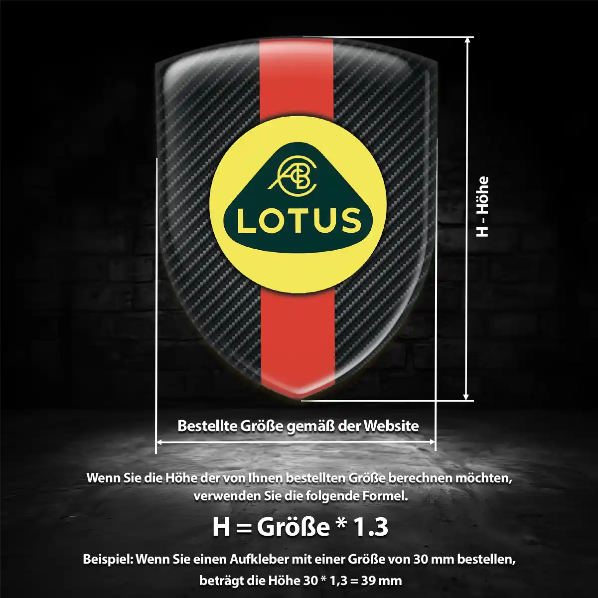 Lotus Silikon Aufkleber Embleme Hochwertiges Harz