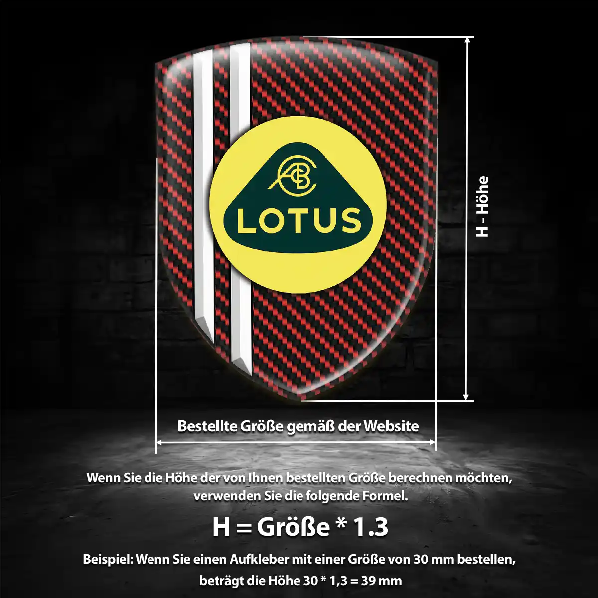 Lotus Silikon Aufkleber Embleme Interieurdesign