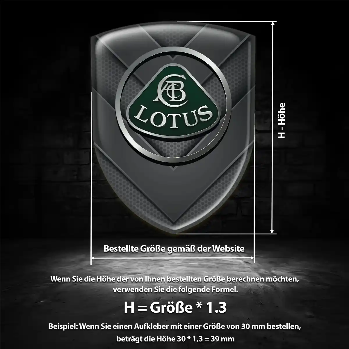 Lotus Silikon Aufkleber Tuningfahrzeug