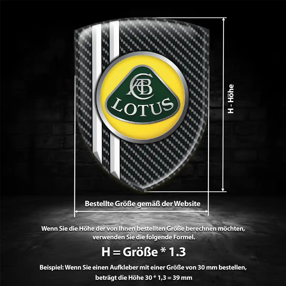 Lotus Silikon Aufkleber Wappen Ausdrucksstarkes Design
