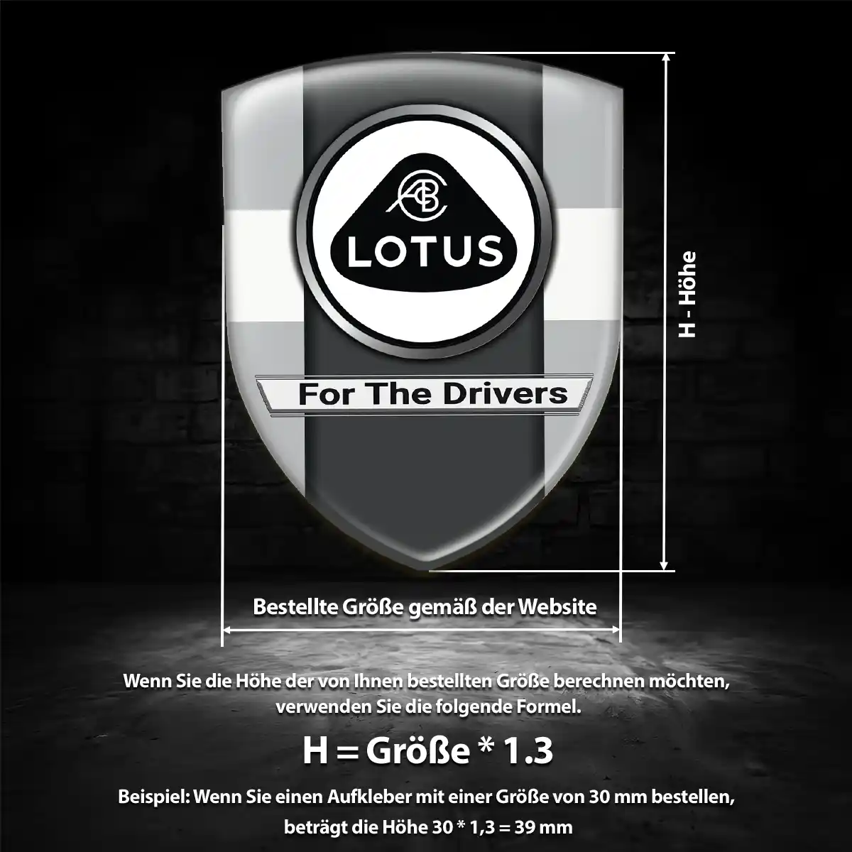 Lotus Silikon Aufkleber Wappen Auto Exterieurdesign