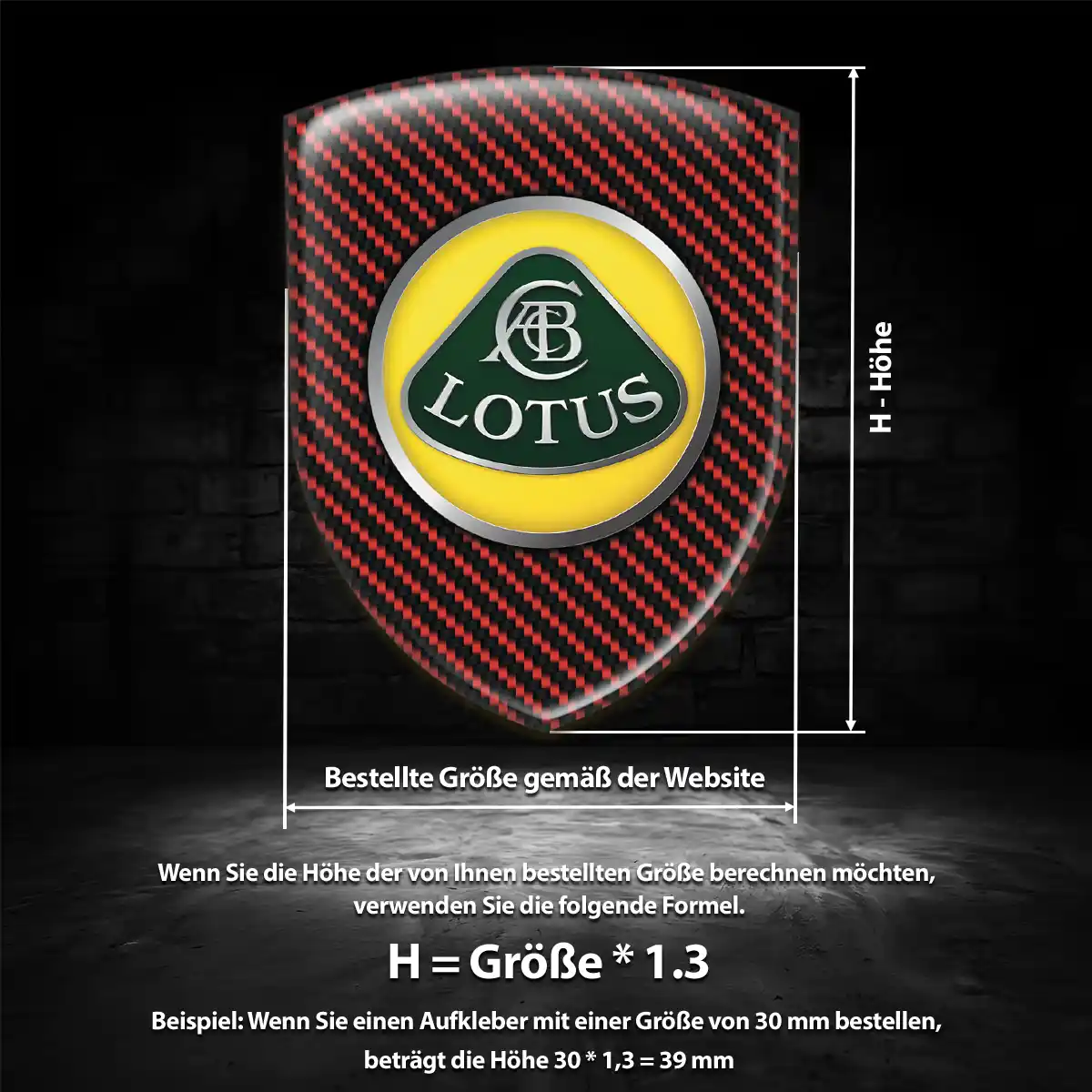 Lotus Silikon Aufkleber Wappen Auto Hohe Qualität