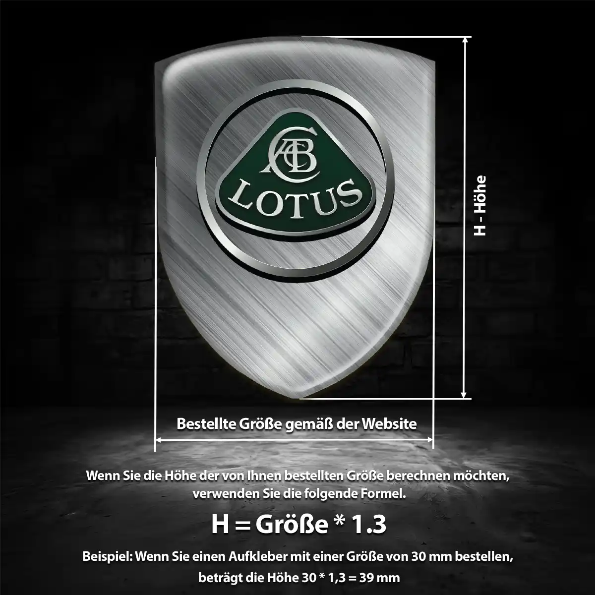 Lotus Silikon Aufkleber Wappen Auto Luxus-Edition