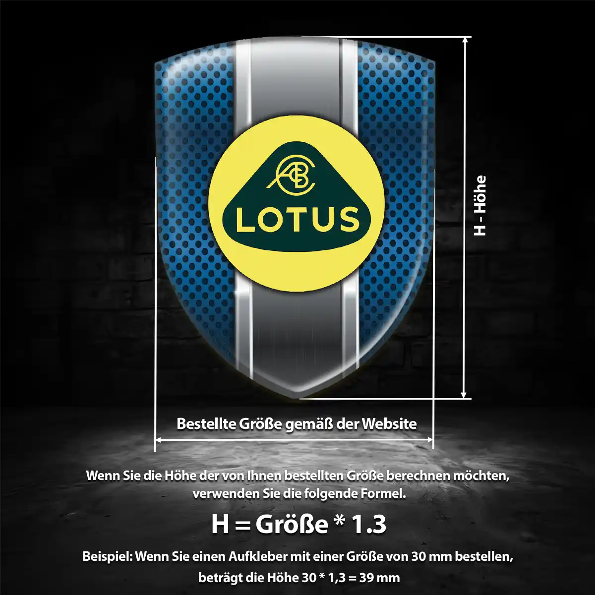 Lotus Silikon Aufkleber Wappen Edles Design