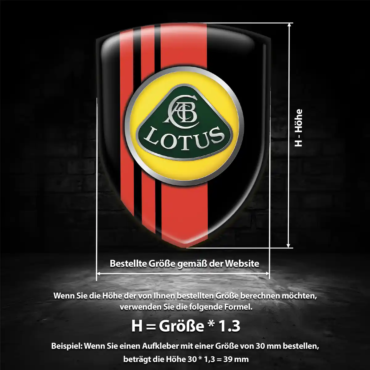 Lotus Silikon Aufkleber Wappen Exterieurdesign