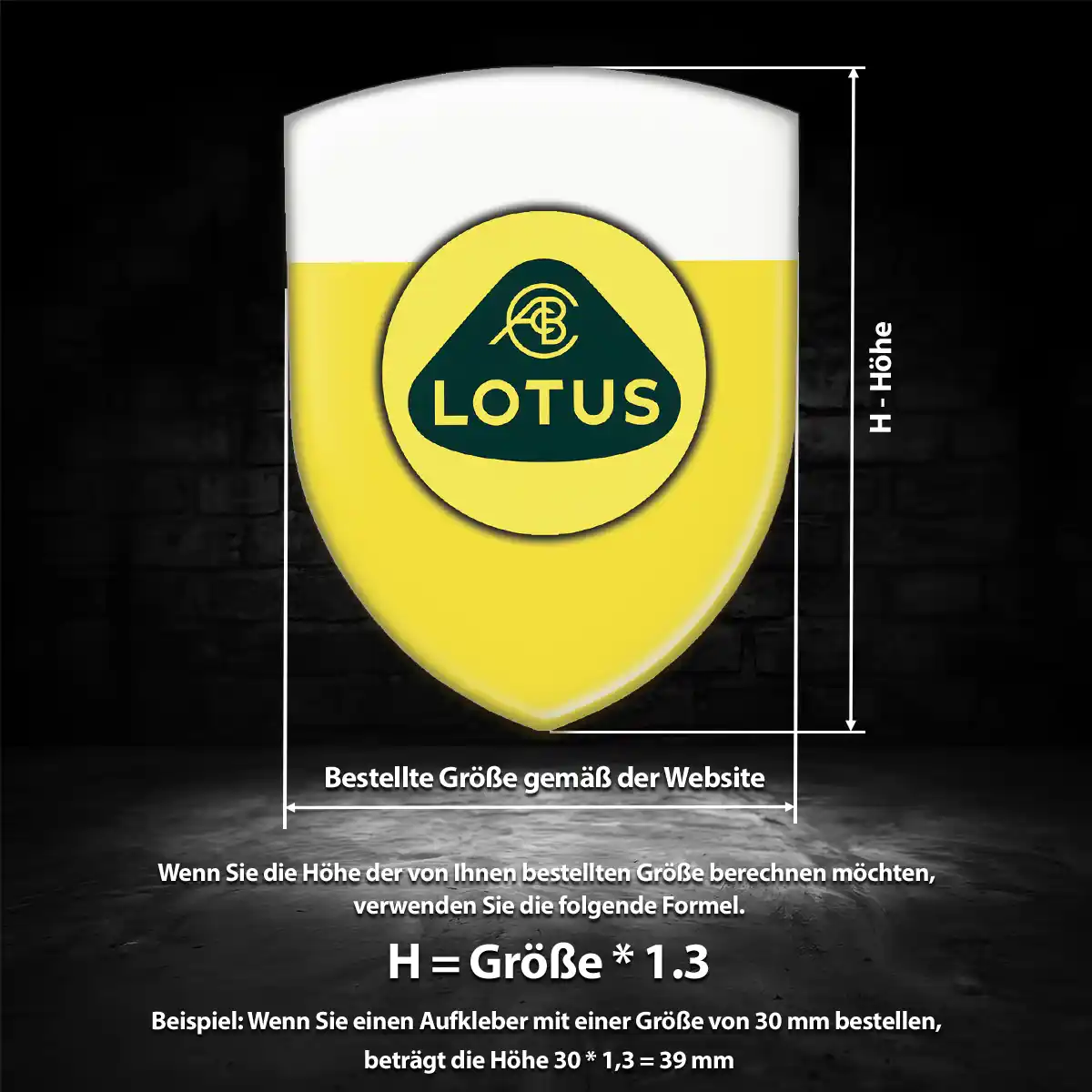 Lotus Silikon Aufkleber Wappen Hohe Qualität