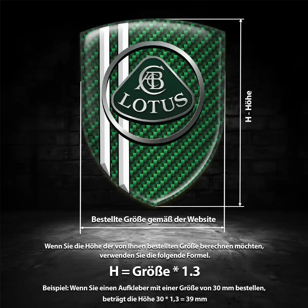 Lotus Silikon Aufkleber Wappen Interieurdesign