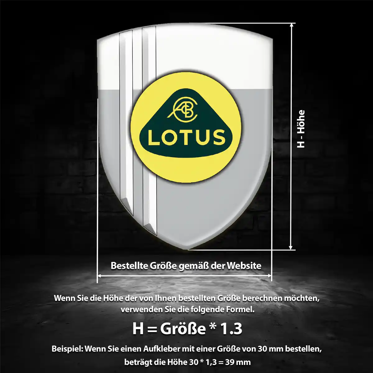 Lotus Silikon Aufkleber Wappen Limitierte Auflage