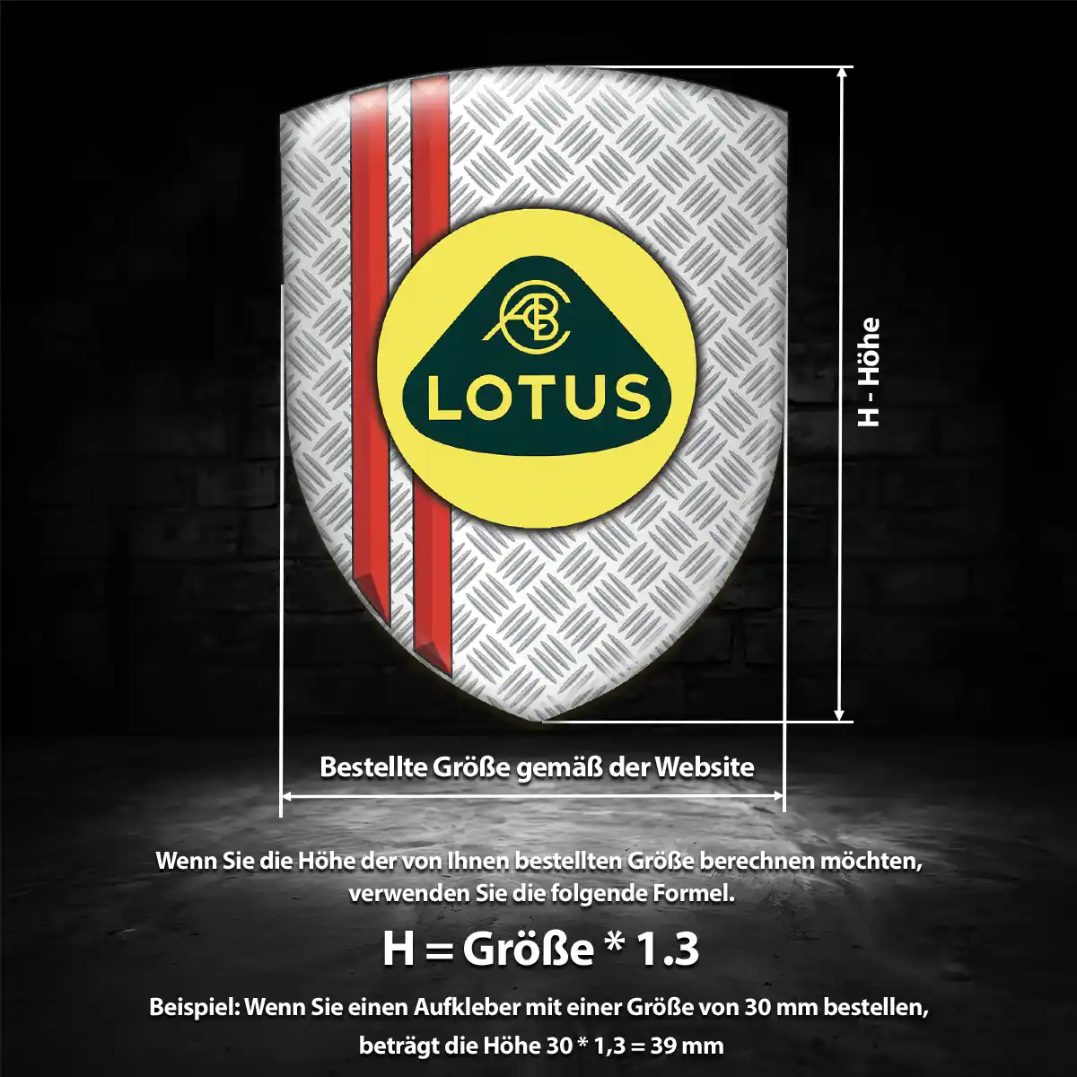 Lotus Silikon Aufkleber Wappen Markenedition