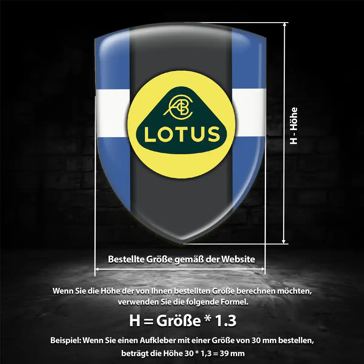 Lotus Silikon Aufkleber Wappen Modernes Design