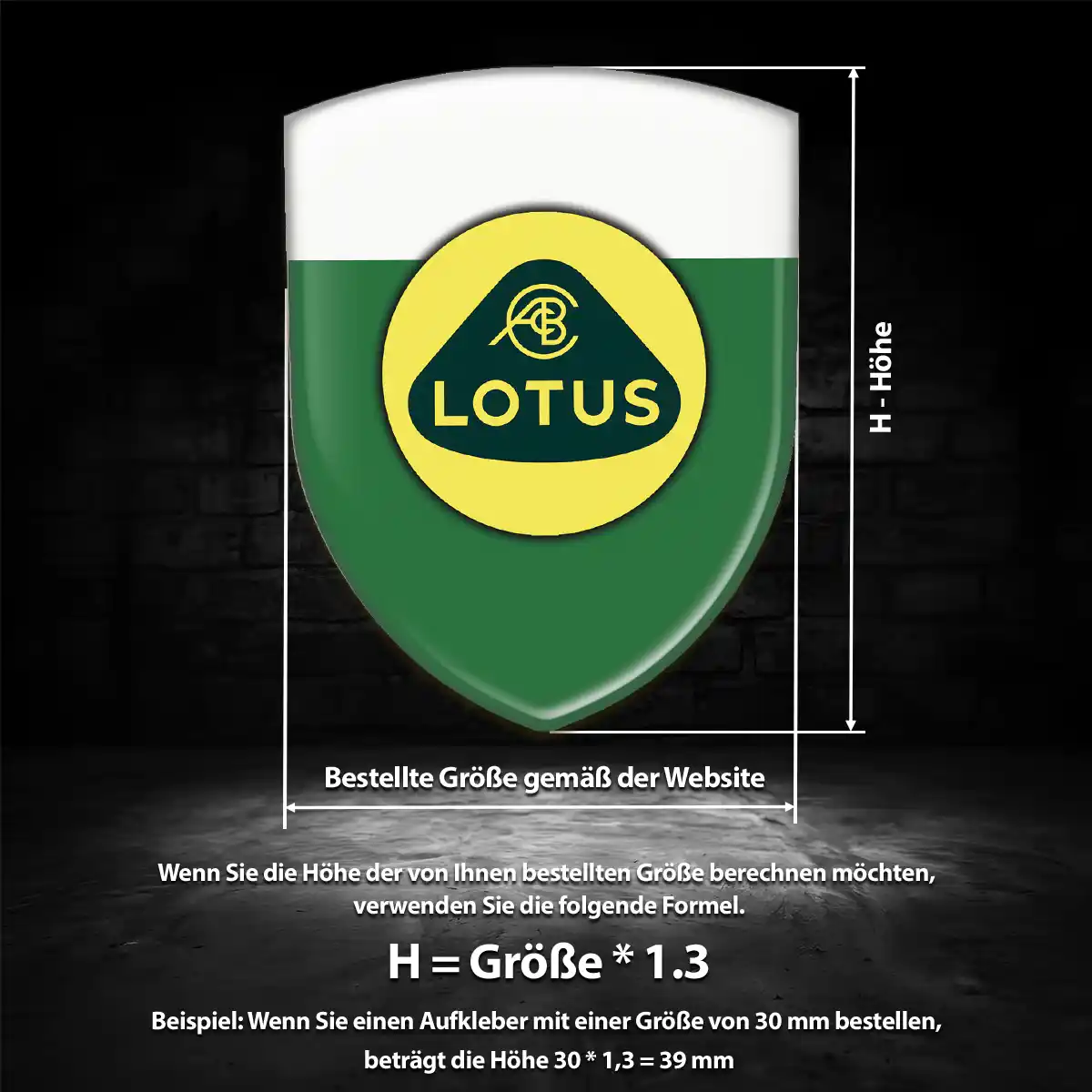 Lotus Silikon Aufkleber Wappen Premium-Edition