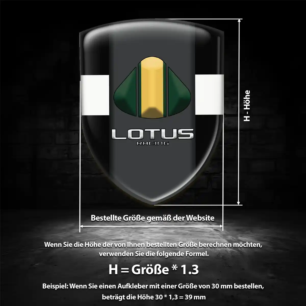 Lotus Silikon Aufkleber Wappen Premiumqualität