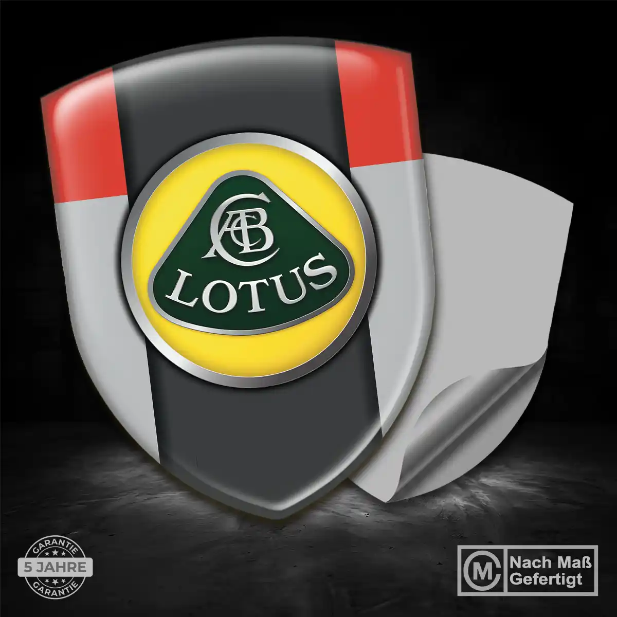 Lotus Silikon Aufkleber Wappen Stilvolles Design