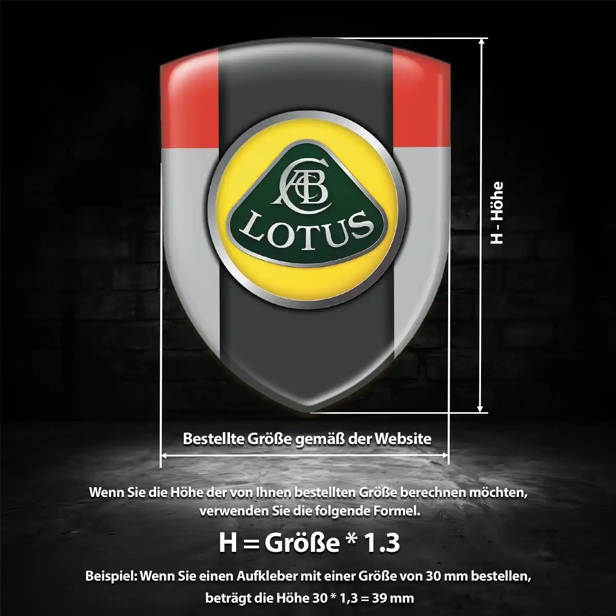 Lotus Silikon Aufkleber Wappen Stilvolles Design