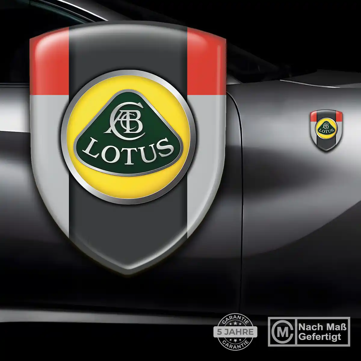 Lotus Silikon Aufkleber Wappen Stilvolles Design