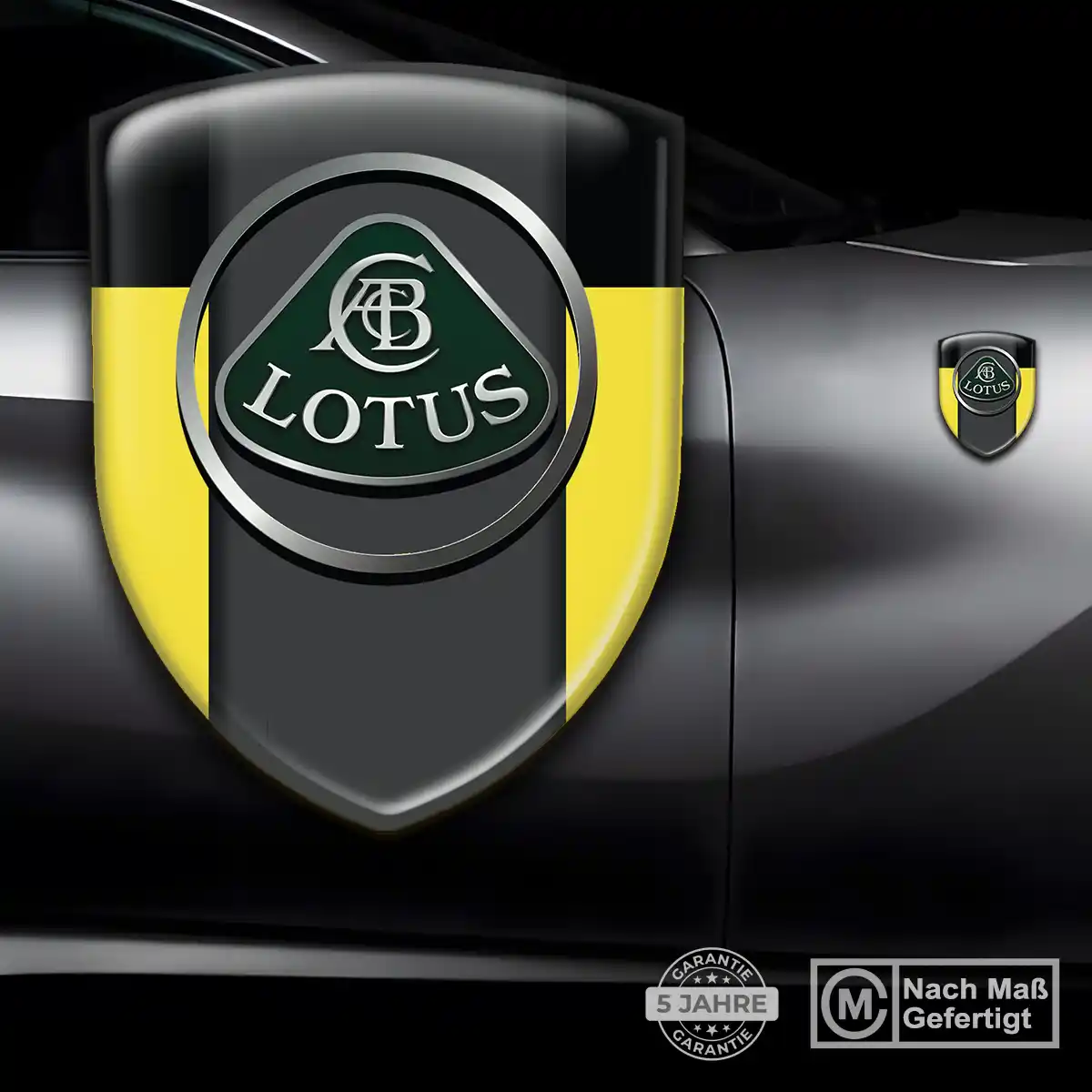 Lotus Silikon Aufkleber Wappen Tuningfahrzeug