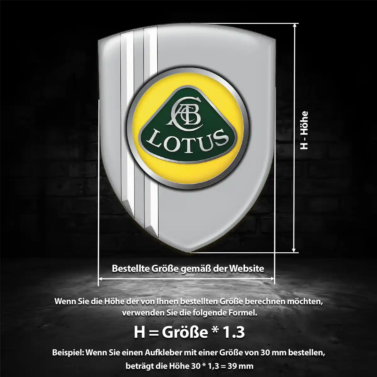 Lotus Wappen Aufkleber Auto Edles Design