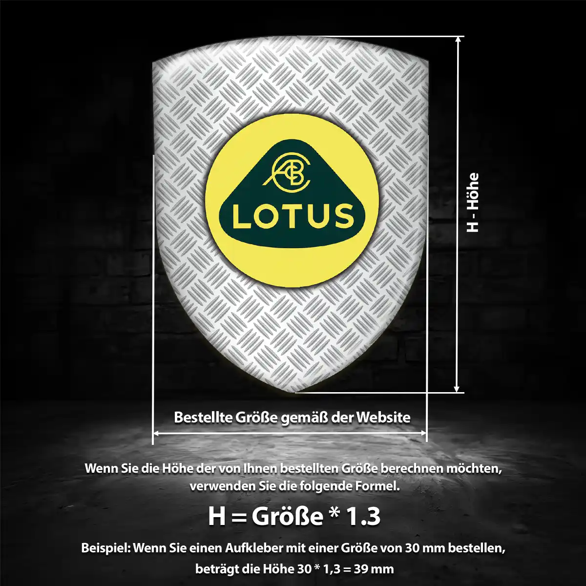 Lotus Wappen Aufkleber Auto Hochwertiges Harz