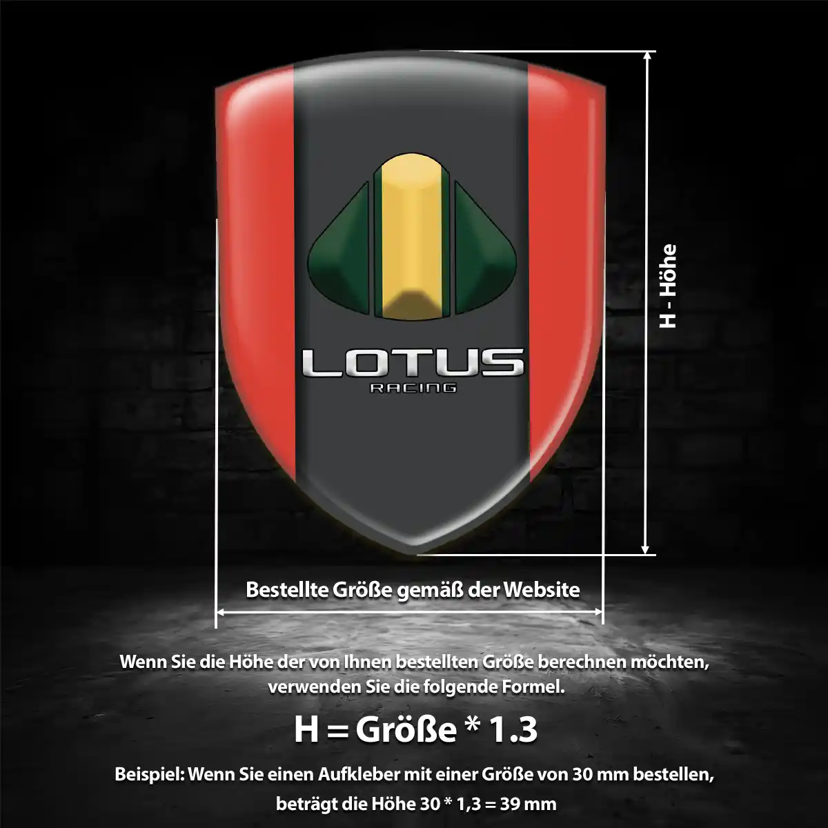 Lotus Wappen Aufkleber Auto Interieurdesign