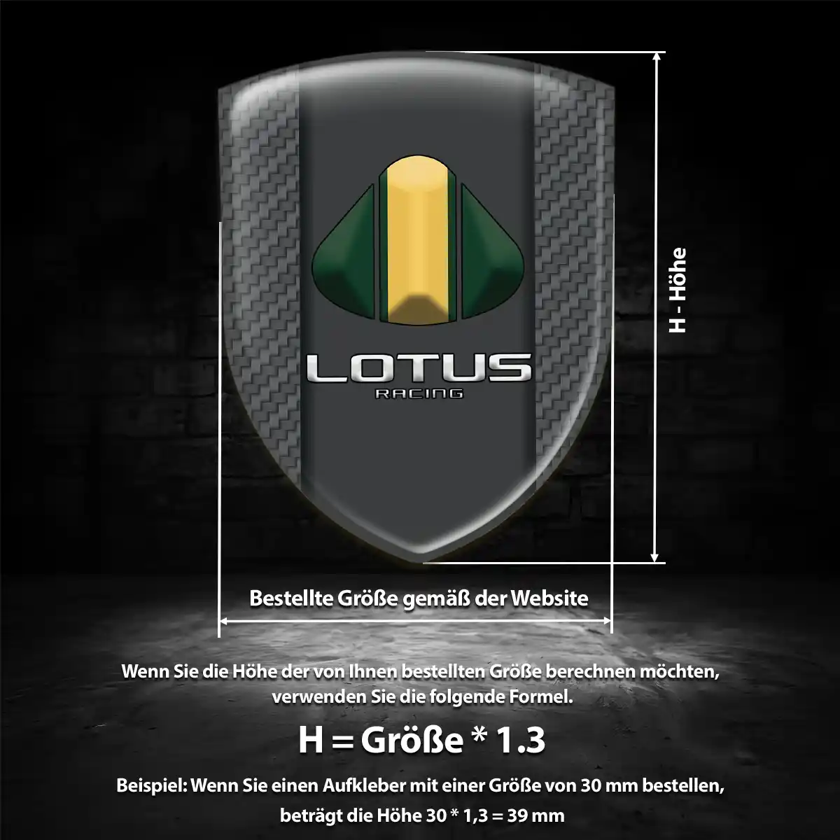 Lotus Wappen Aufkleber Auto Limitierte Auflage