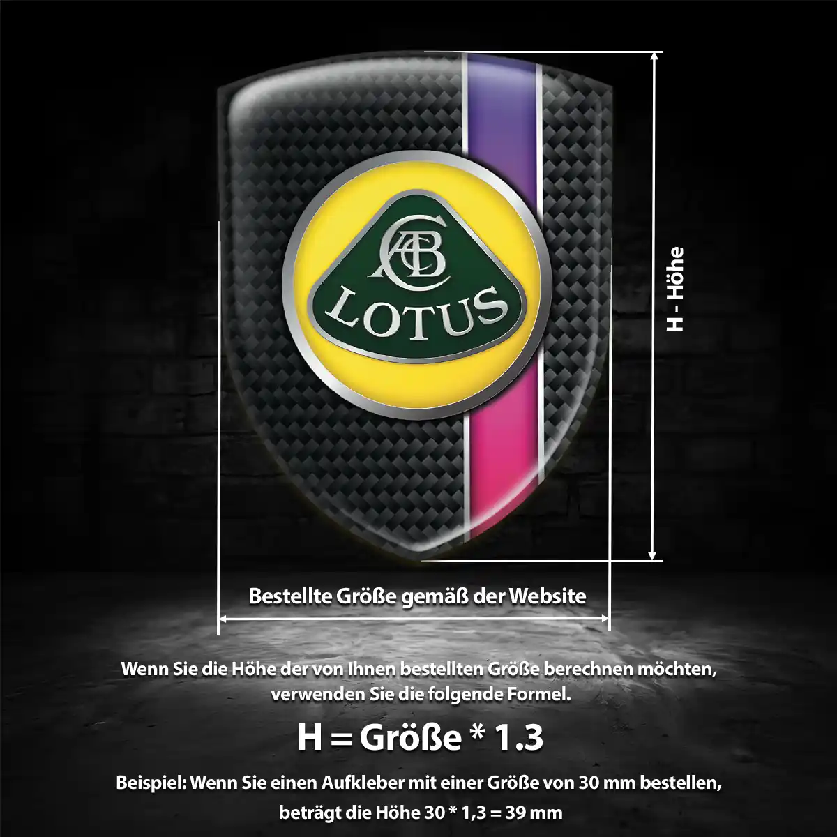 Lotus Wappen Aufkleber Auto Luxus-Edition