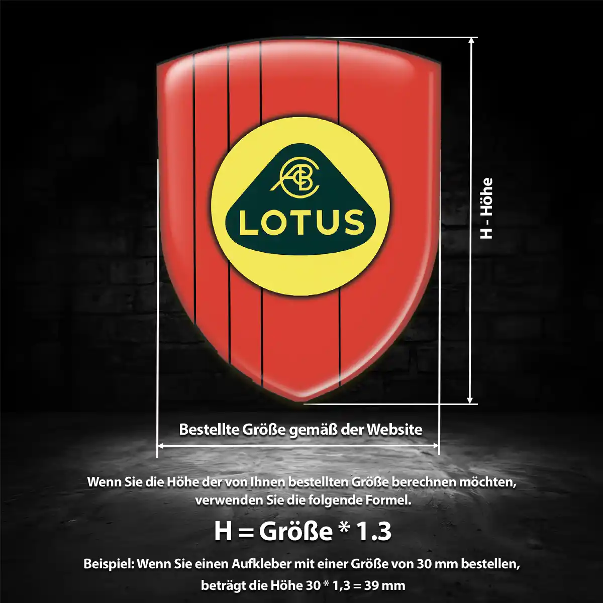 Lotus Wappen Aufkleber Auto Premiumqualität