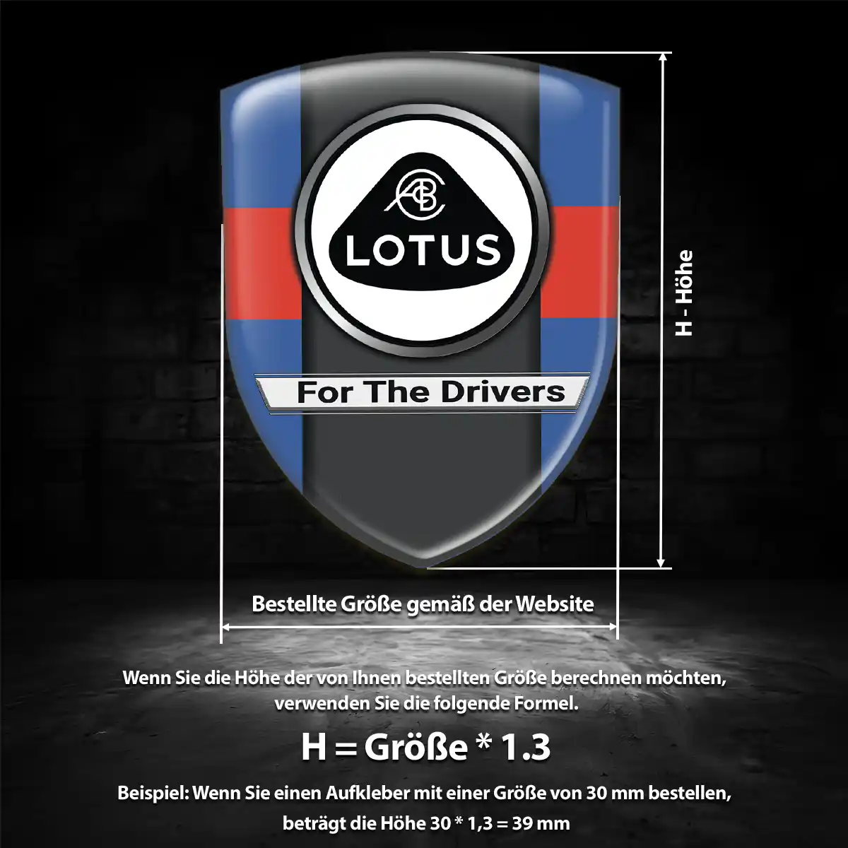 Lotus Wappen Aufkleber Edles Design