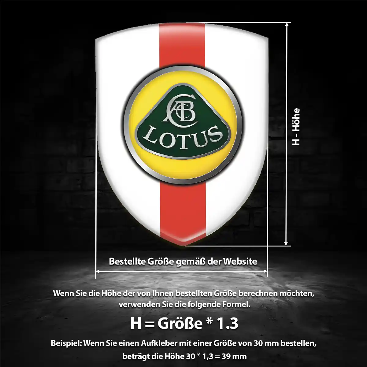Lotus Wappen Aufkleber Elegantes Design