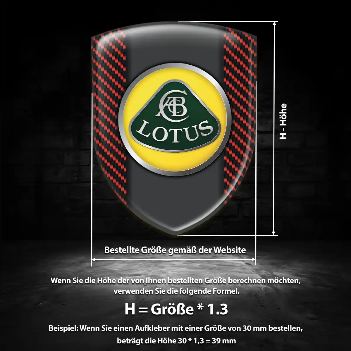 Lotus Wappen Aufkleber Emblem Ausdrucksstarkes Design