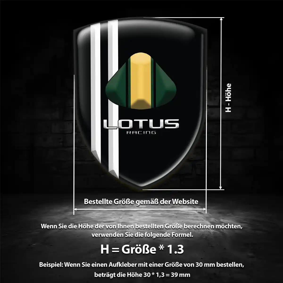 Lotus Wappen Aufkleber Emblem Auto Edles Design