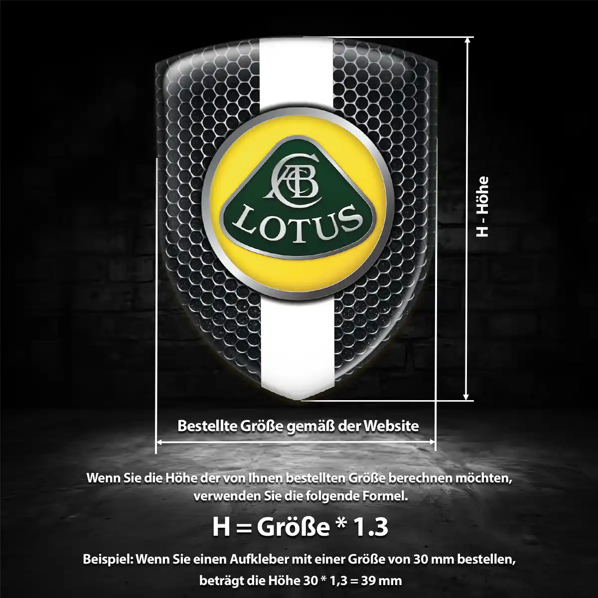 Lotus Wappen Aufkleber Emblem Auto Exterieurdesign