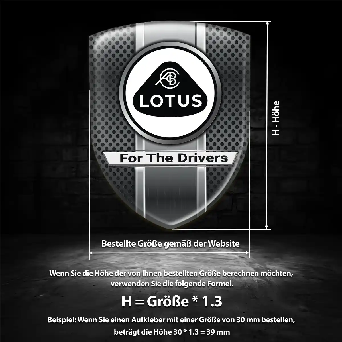 Lotus Wappen Aufkleber Emblem Auto Hochwertiges Harz