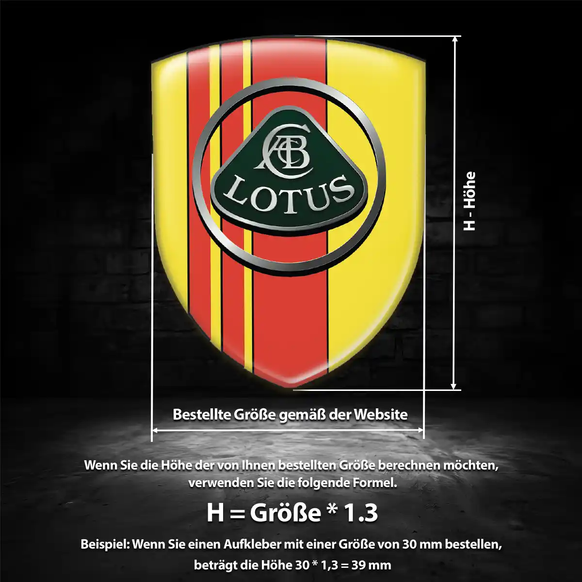 Lotus Wappen Aufkleber Emblem Auto Interieurdesign