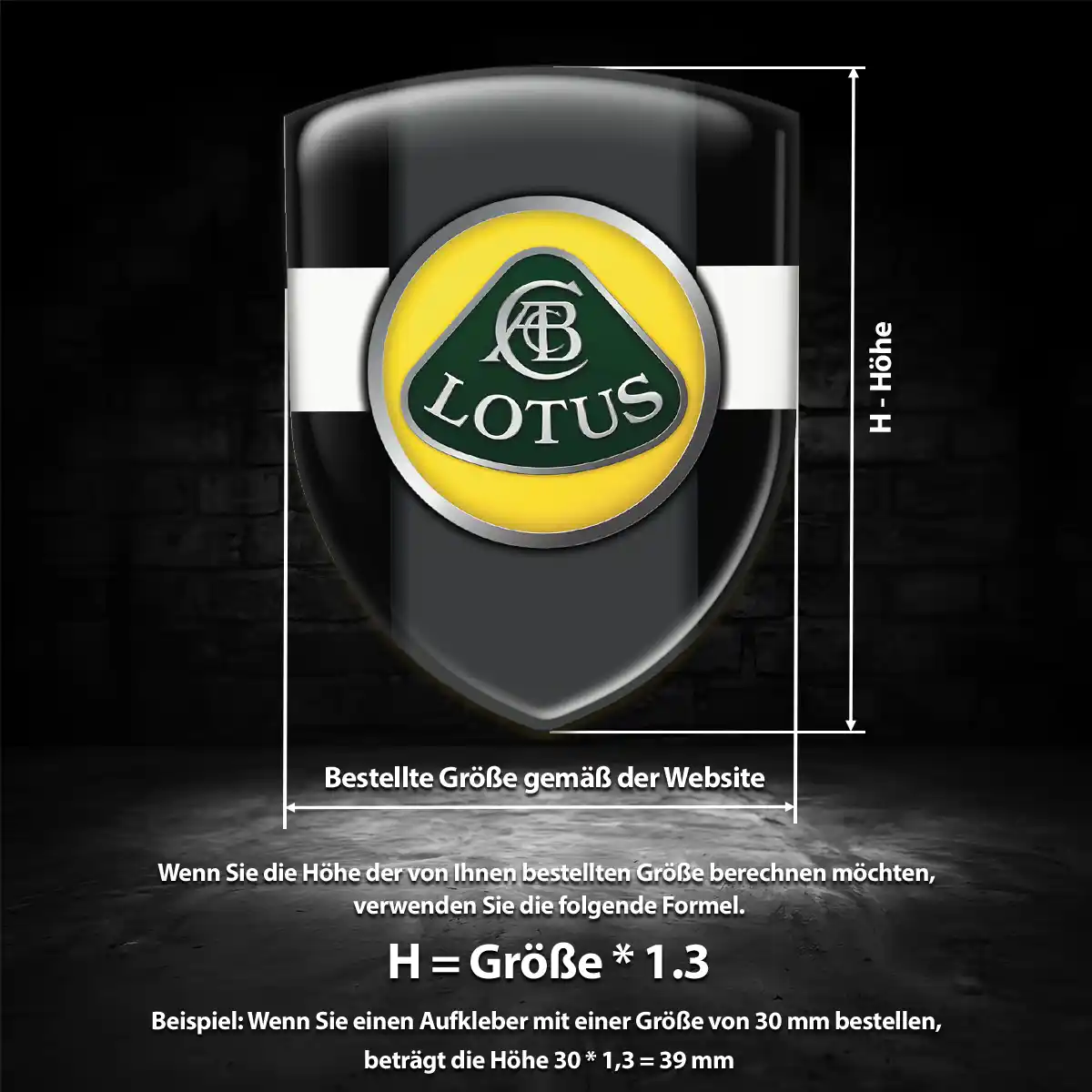 Lotus Wappen Aufkleber Emblem Auto Premium-Edition