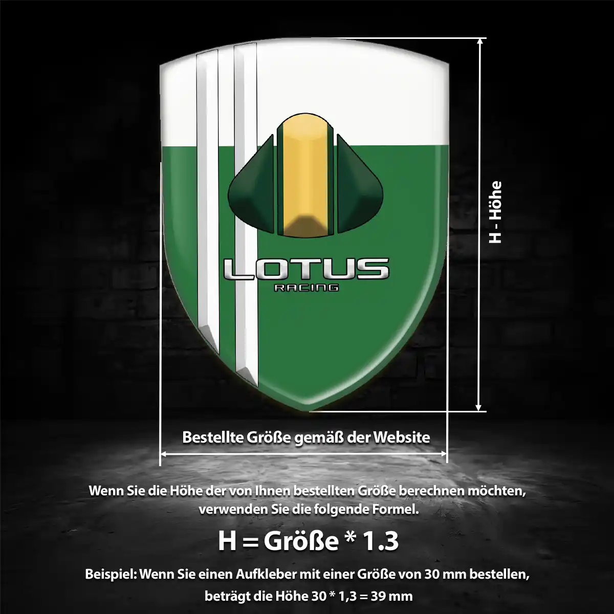 Lotus Wappen Aufkleber Emblem Auto Premiumqualität