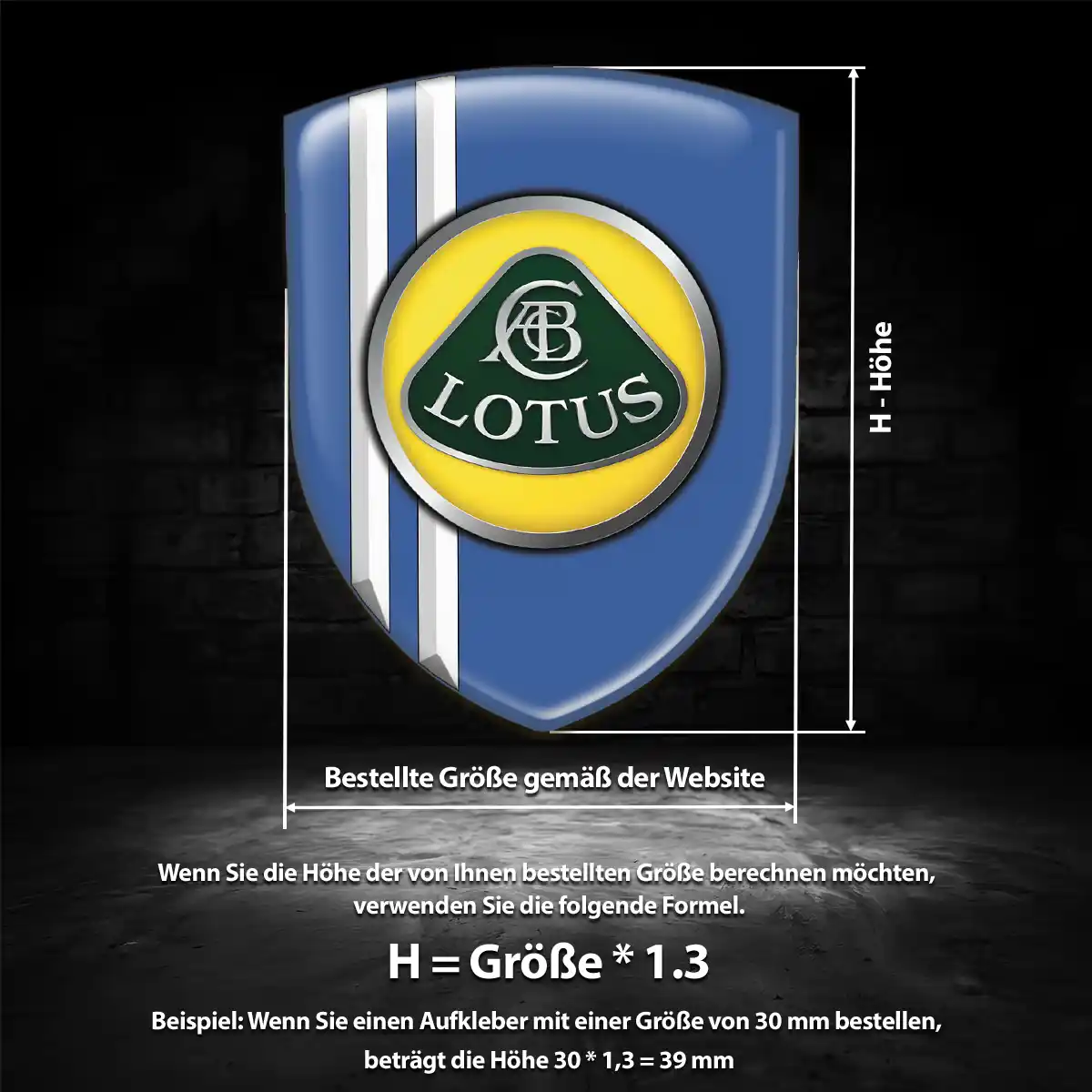 Lotus Wappen Aufkleber Emblem Auto Tuningfahrzeug