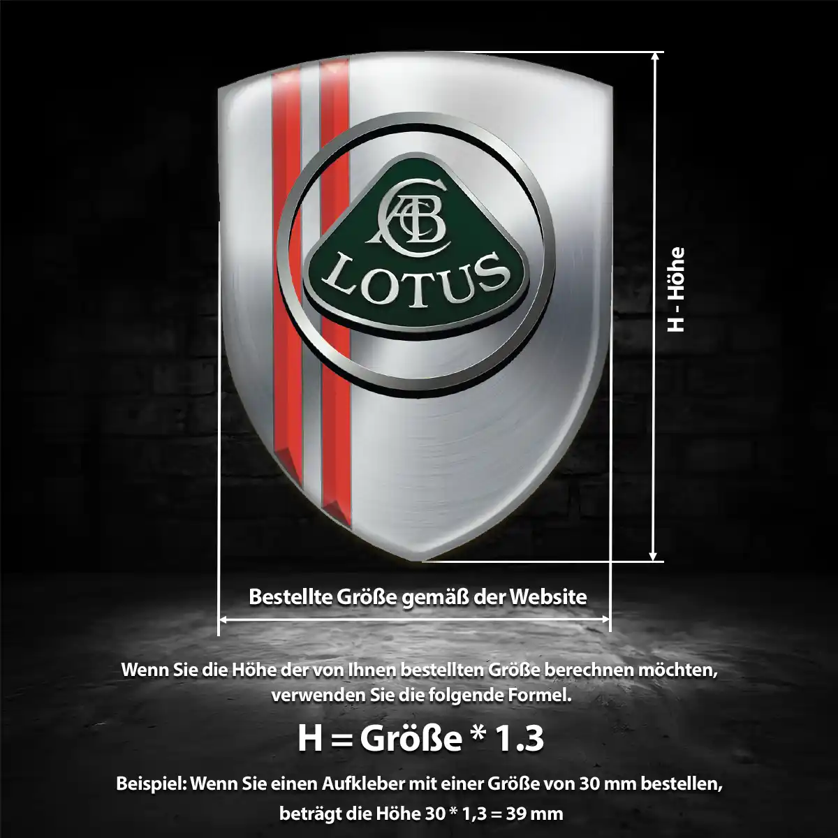 Lotus Wappen Aufkleber Emblem Edles Design