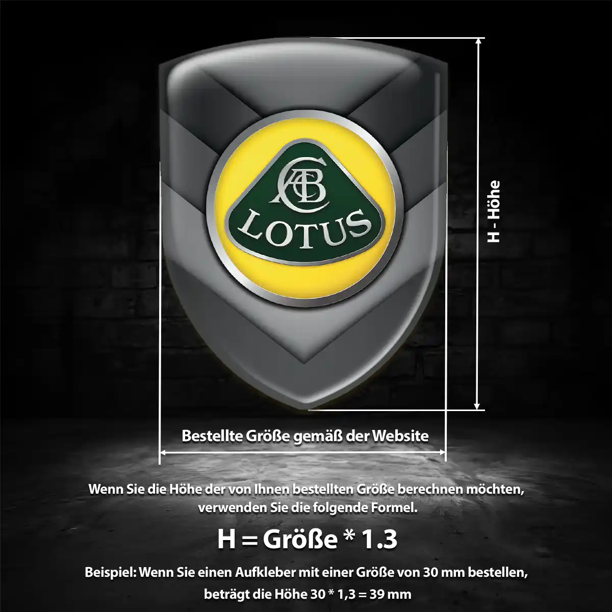 Lotus Wappen Aufkleber Emblem Erstklassige Qualität
