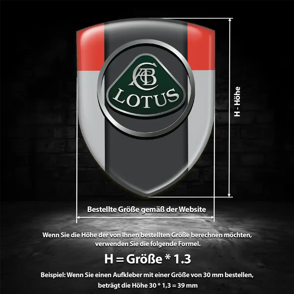 Lotus Wappen Aufkleber Emblem Exterieurdesign