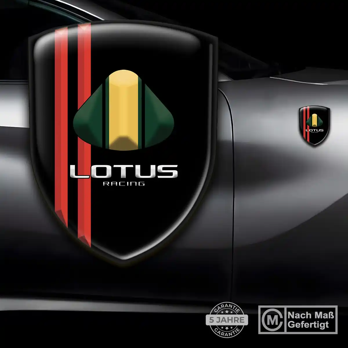 Lotus Wappen Aufkleber Emblem Hochwertiges Harz