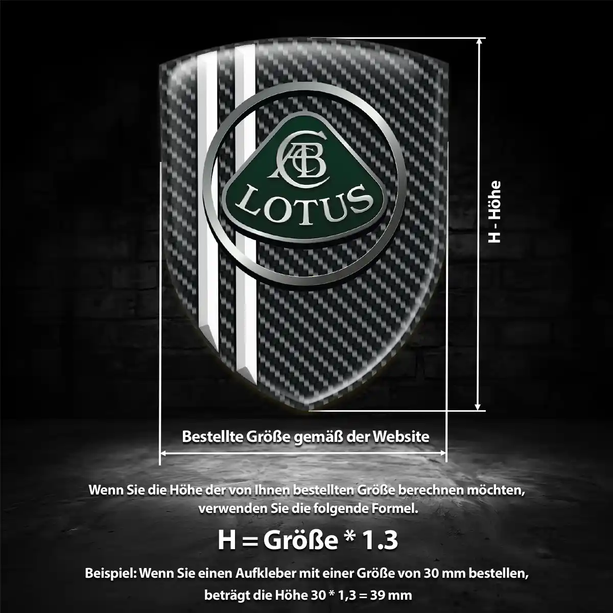 Lotus Wappen Aufkleber Emblem Limitierte Auflage