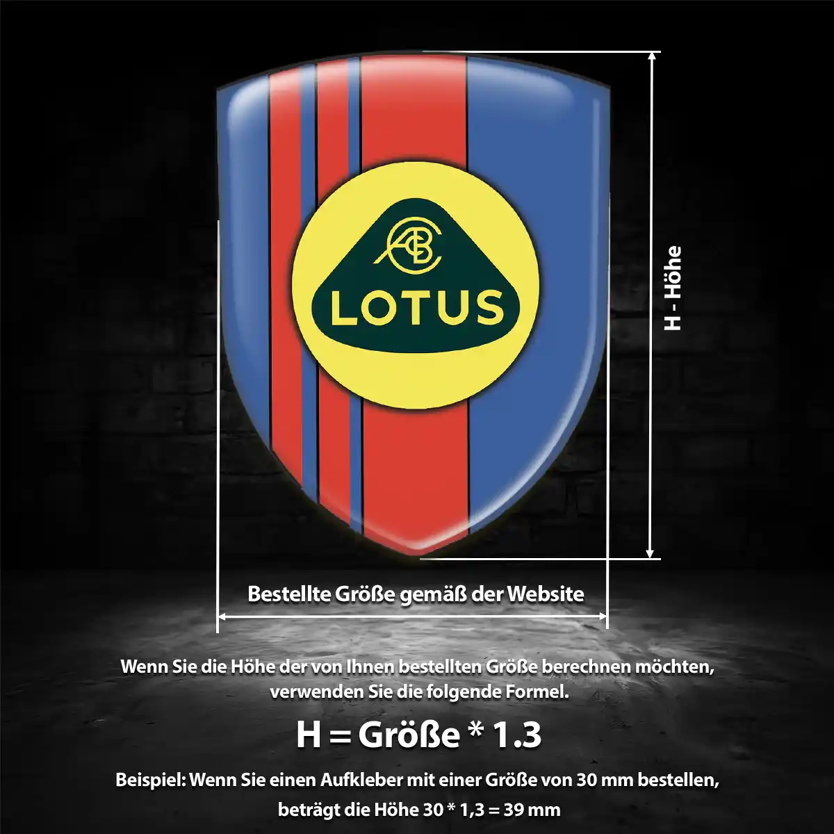 Lotus Wappen Aufkleber Emblem Markenedition