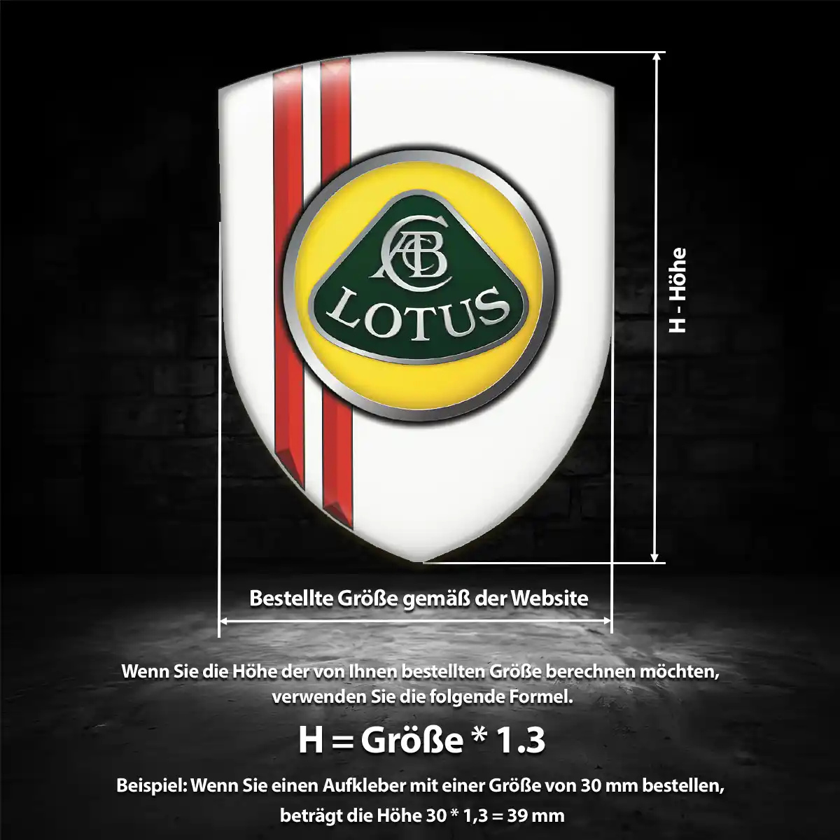 Lotus Wappen Aufkleber Emblem Modernes Design