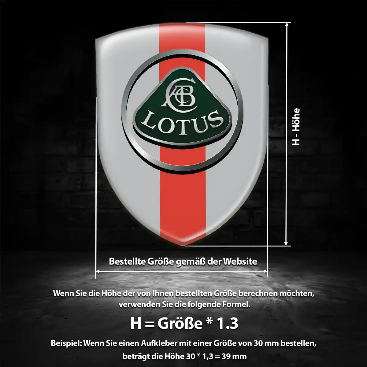 Lotus Wappen Aufkleber Emblem Premiumqualität