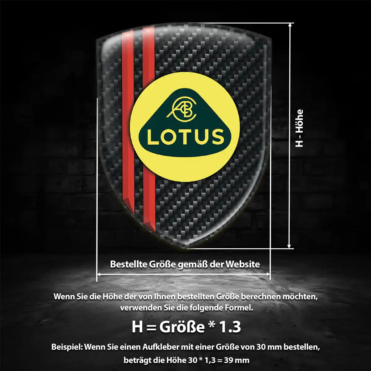 Lotus Wappen Aufkleber Emblem Stilvolles Design