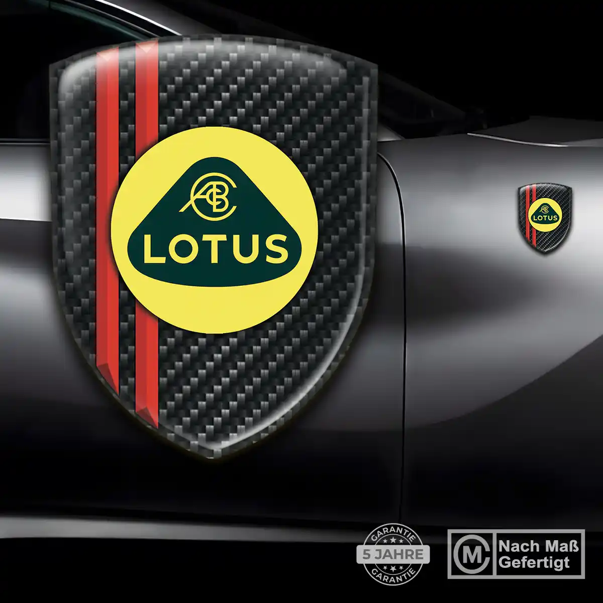 Lotus Wappen Aufkleber Emblem Stilvolles Design