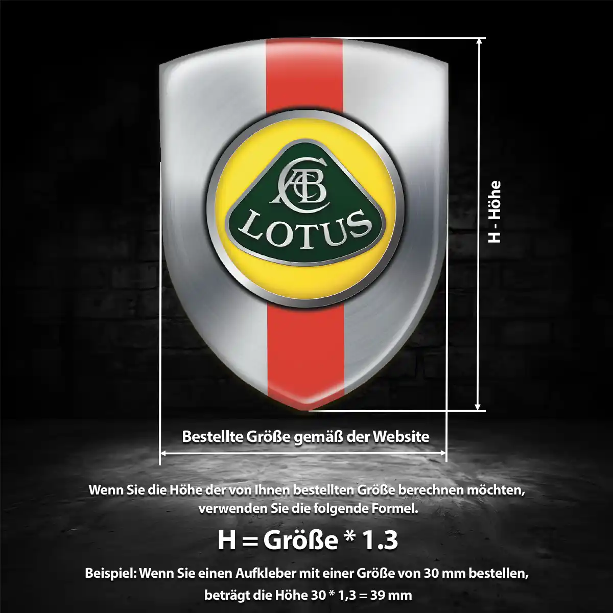 Lotus Wappen Aufkleber Erstklassige Qualität